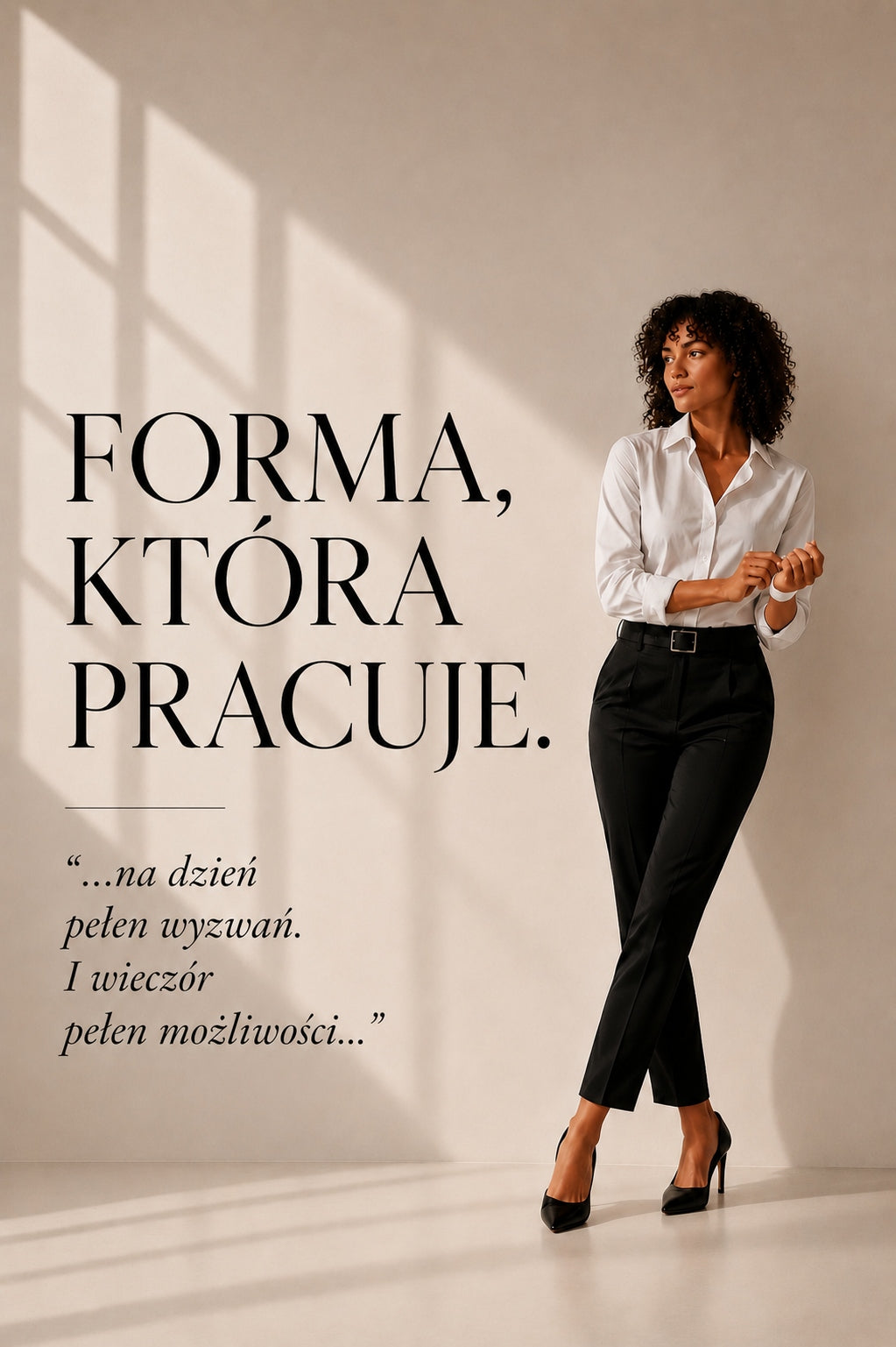 Forma, która pracuje. Czarne spodnie wizytowe MISZTA Atelier zaprojektowane z myślą o proporcji, komforcie i kobiecej pewności siebie.